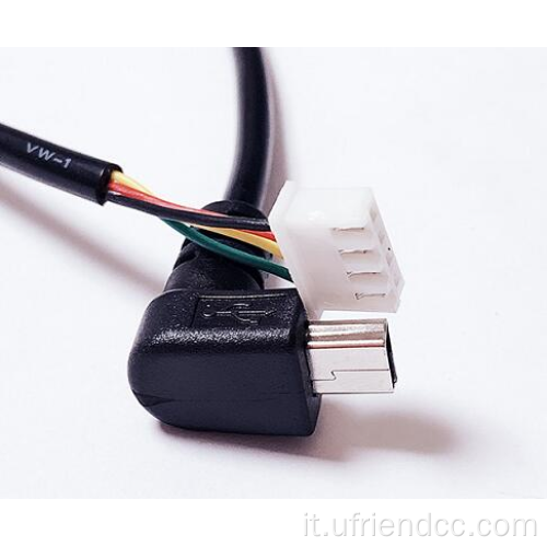 Connettore maschile USB con cavo dati del lancio JST